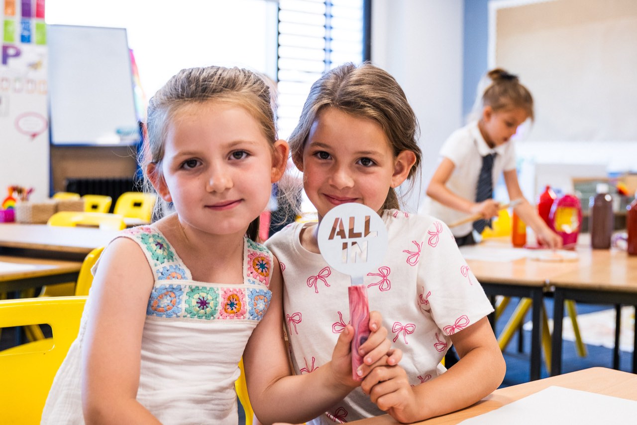 A Glasgow classroom using All In stencils for arts and crafts